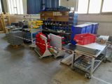 a large room with a lot of boxes and crates on the floor