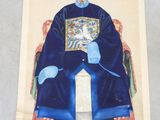an image of a painting of a man sitting on a throne