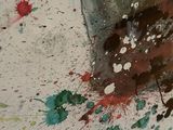 a picture of a painting with paint splatters on it