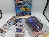 a magazine with a picture of a car on it