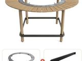an image of a table with a circular table top and a circular table top