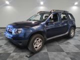 a picture of a blue dacia parked on a checkered floor