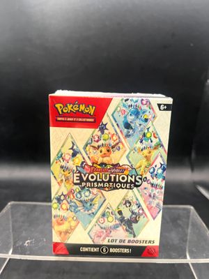 pokemon evolutions trading card game box with clear plastic display case