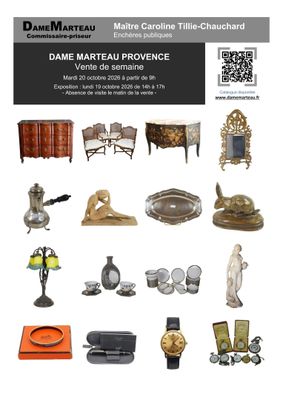 la couverture d'un catalogue de meubles anciens et d'objets d'antiquité