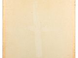 an old piece of paper with a cross drawn on it