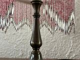 a lamp that is on top of a table
