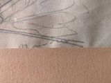 a picture of a drawing on a piece of paper and a picture of a person on a skateboard