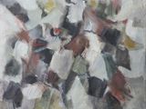 une peinture à l'huile représentant un groupe de personnes à cheval dans un champ
