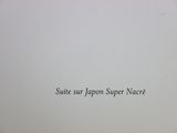 a picture of a plate with the words suti sur japon super nacre on it