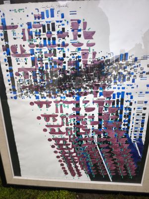 Constantin XENAKIS (1931-2020) : "Composition 455 bleu/viole…