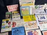 many different types of business cards on the table