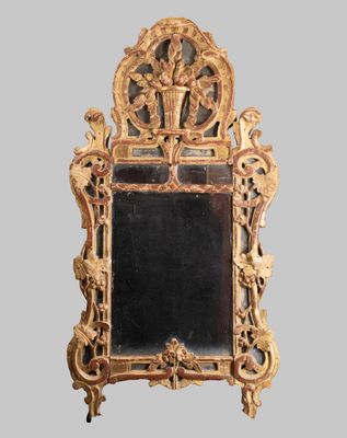 a mirror that is sitting on the wall