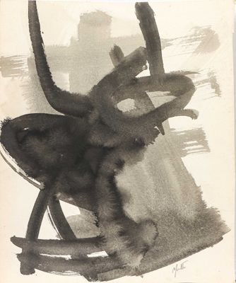 a drawing of a monkey sitting on a rocking chair