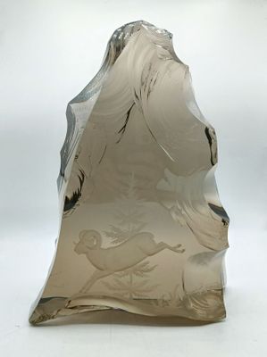 Sculpture bloc de cristal Baccarat