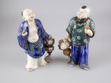 paire de figurines chinoises représentant un homme et une femme