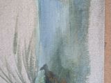 a painting of a bird that is on the wall