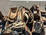 a lot of rust on the ground in the parking lot