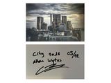 a picture of a picture of a city and a picture of a building