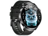 a close up of a smart watch with a cat on the screen