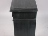 an image of a black wooden table with a drawer on top of it
