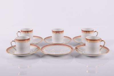PORCELAINE DE SOLOGNE Service à café en porcelaine émaillée …