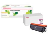 a picture of a pink toner cartridge for the hp laser printer