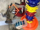 a lot of tools that are sitting on the floor