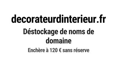 Nom de domaine decorateurdinterieur.