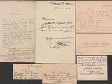 a collection of old letters and handwrittens on a piece of paper