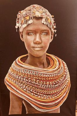 a black shirt with a picture of a woman wearing a headdress
