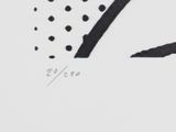 an image of a black and white drawing of a number seven on a white background