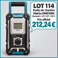 MAKITA. Radio DMR108N bluetooth, sans batterie