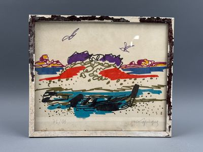 une image d'une image d'une image d'un bateau dans l'eau