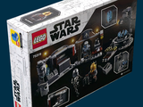 a box of lego star wars sets on a blue background