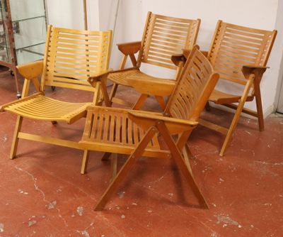 Suite de quatre fauteuils pliants Modèle Rex Early Edition -…