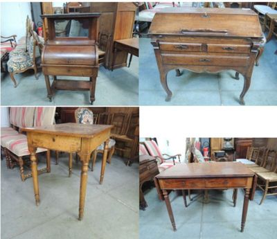 Petit bureau de forme scriban. Ouvrant par un abattant prése…