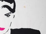 an image of a painting of a woman with a pink lipstick