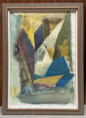 a picture of a painting that is on a shelf