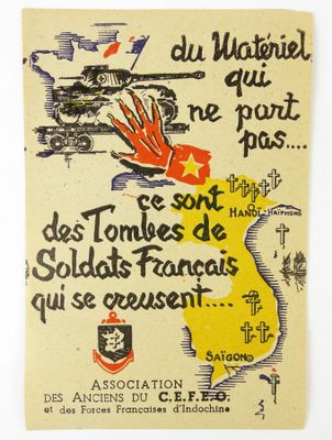 une vieille carte postale française avec une carte de la France