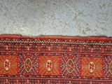 rug on the floor with a cat laying on top of it