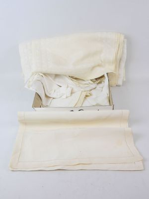 a box of cloth on the table with a cloth on it