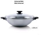 a pan with a lid sitting on a white surface