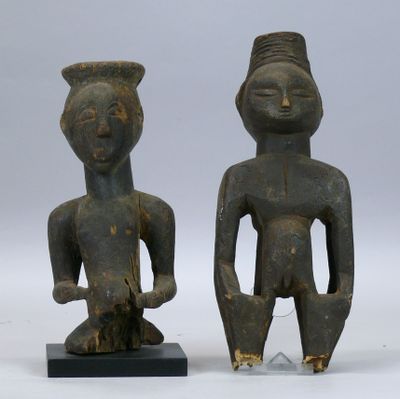paire de figurines africaines d'un homme et d'une femme