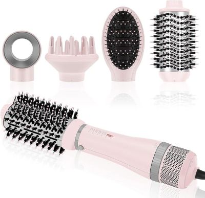 a picture of a hair dryer, brush, and comb
