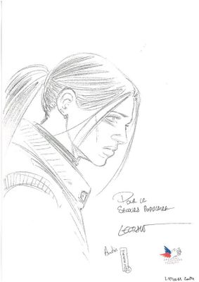 Thomas Legrain - "Le profil" - Dessin original sur feuille d…