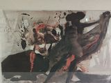 a picture of a man riding a horse in a painting