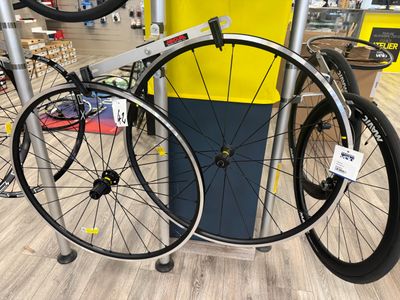 two bikes that are on display in a store