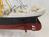a model of a ship on display on a table