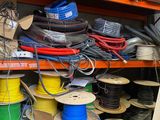 many different types of wires and wires on a shelf
