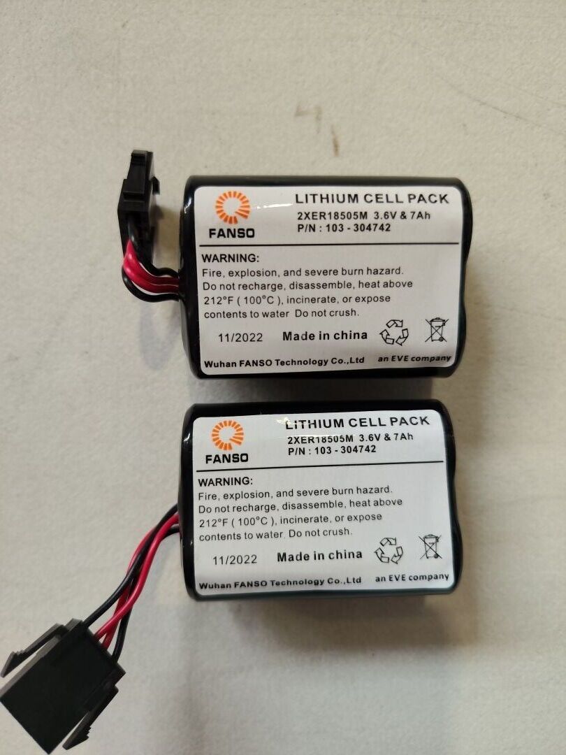 10 kits de 2 batteries lithium avec connecteur compatible VISONIC K-305177 3,6V 3,5Ah (VENDU EN L'ETAT - NON TESTE)